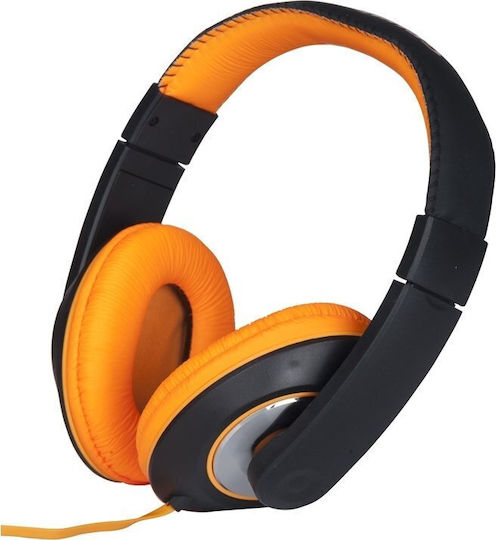 Grundig Neon 52553 Wired On Ear Headphones Black / Orange