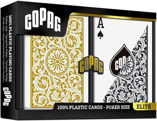 Copag Elite 100% Пластмасови Премиум Двойна Тесте Черно и Златно