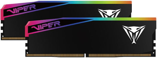 Patriot Viper Rgb Elite 64GB DDR5 RAM с 2 модула (2x32GB) и Скорост 6400 за Настолен Компютър