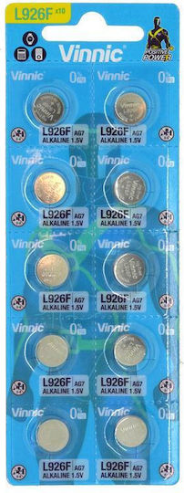 Vinnic Алкални Батерии За часовници LR57 / LR927 / CR2025 1.5V 10бр