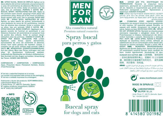 Men for San Spray Bucal Вода за уста Куче за Малки породи 125мл