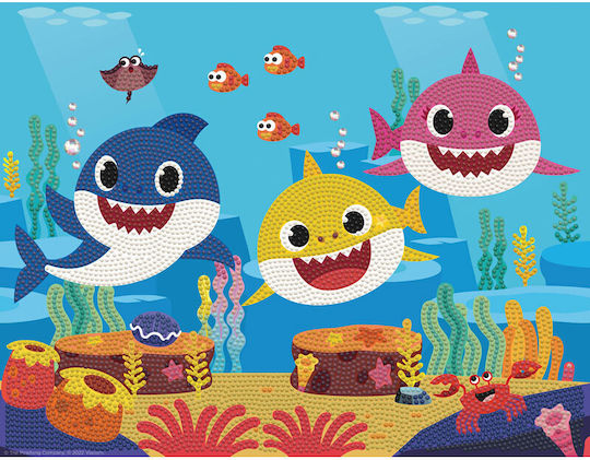 Diamond Dotz Baby Shark 1 Karte Diamond Painting Kit 13x13cm