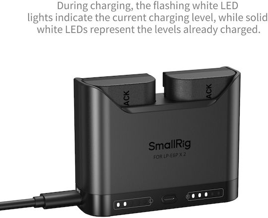 SmallRig Double Battery Charger Compatible with Canon