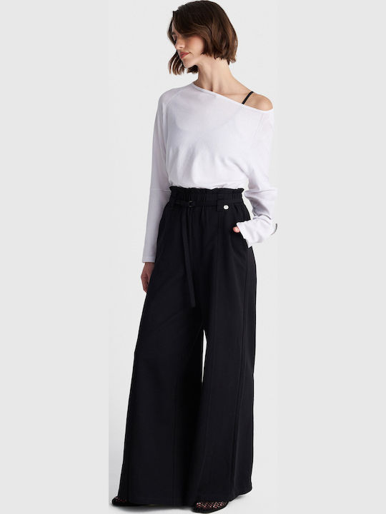 Women's Fabric Trousers Black