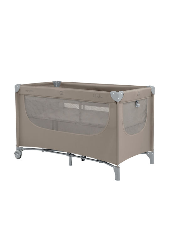 Kikka Boo Cradle Nighty Night with Mattress and Wheels Beige