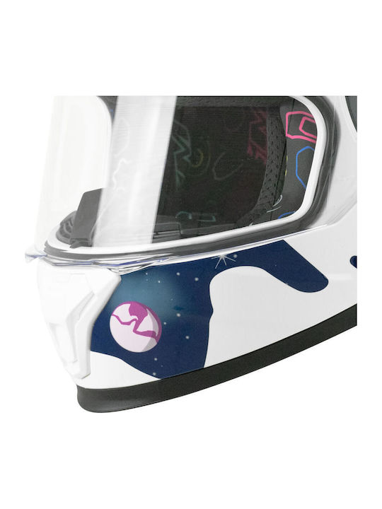CGM Micro Space 265S Blau / Weiß Kinder Motorradhelm Jet ECE 22.06 1100gr