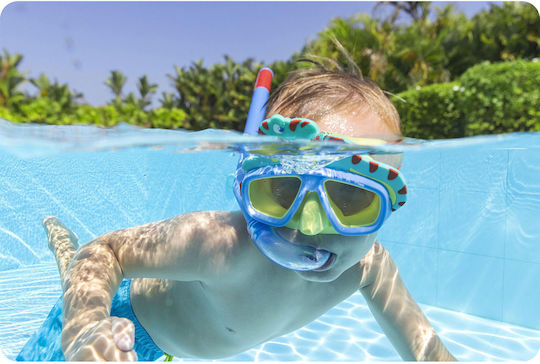 Bestway Mască De Scufundare Din Silicon Cu Snorkel Pentru Copii Albastru/ Galben
