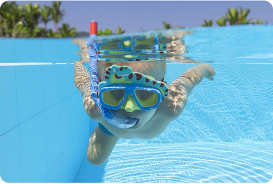 Bestway Mască De Scufundare Din Silicon Cu Snorkel Pentru Copii Albastru/ Galben