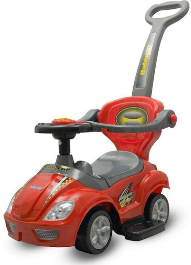 BabyMix Mega Car Autos Weiterfahren mit Elterngriff für 12+ Monate Rote