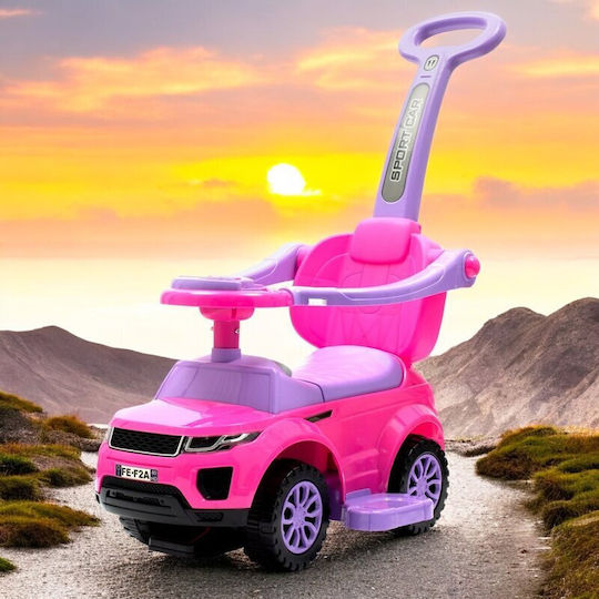 BabyMix Mașină Sport Ride On Cu Mâner Pentru 12+ Luni Roz