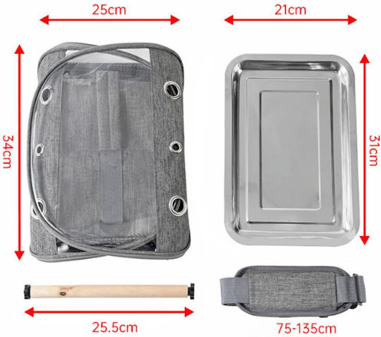 Animal Bird Cage 33x24x26cm. Transparent