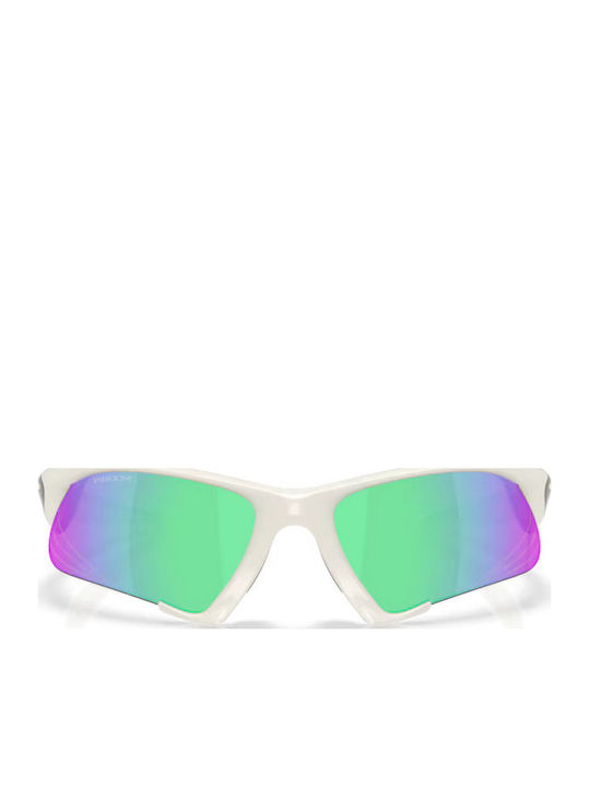 Oakley Men's Sunglasses with White Frame and Green Lens OO9532-08