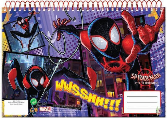 Gim A4 Zeichenblöcke Spiderman World Webs 30 Stück
