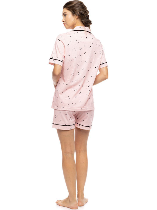Pink Label Set De Pijamale Dama De Vară Roz