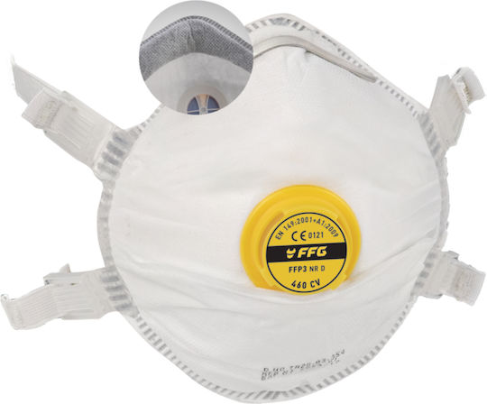 FFG FFP3 Particle Mask with Valve DM-303 V Protective Mask FFP3 with Valve White 36460 1pcs