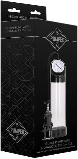 Shots Deluxe Pump Advanced PSI Gauge Pompa Penis Transparent