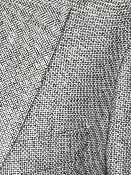 H Hutson Summer Men’s Suit Jacket with Slim Fit Light Beige