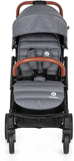 Petite & Mars Cross Cărucior Reglabil Pentru Copii Potrivit De La 6+ Luni Gri 7.8kg