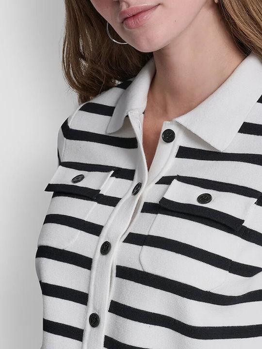 Women's Cardigan Ivory/Black