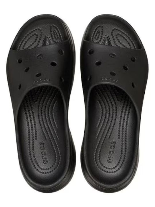 Classic Slides with Platform in Black Colour