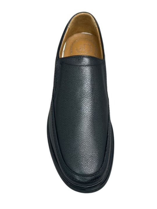 Leather Men's Casual Anatomic Black Shoes