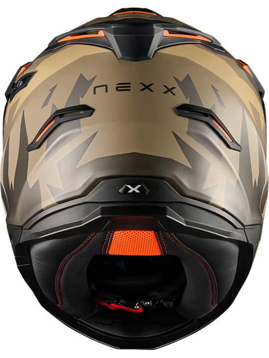 Nexx Y.Travl Primal Sand/Grey Matt Motorcycle Helmet Full Face DOT / ECE 22.06 1750gr with Pinlock and Sunvisor