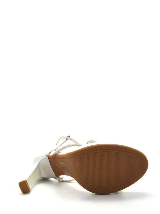 Leather Sandals with Strass Perla