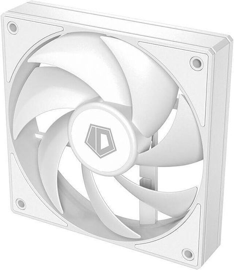 ID-Cooling AF-125 Ventilator Pentru Carcasă 120mm (2000rpm / 78.25cfm) Fără Iluminare LED și Conexiune 4-Pin PWM 3 Bucăți Albe