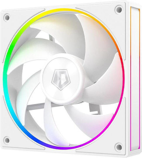 ID-Cooling AF-127 Ventilator Pentru Carcasă 120mm (2000rpm / 78cfm) cu Iluminare ARGB și Conexiune 3-Pin 3 Bucăți Albe