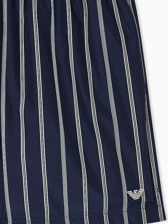 Men's Swimwear Shorts Strip Blue-nut-black