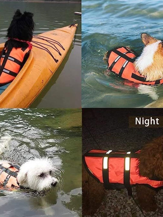 Animal Dog Life Jacket Waterproof Orange 25cm