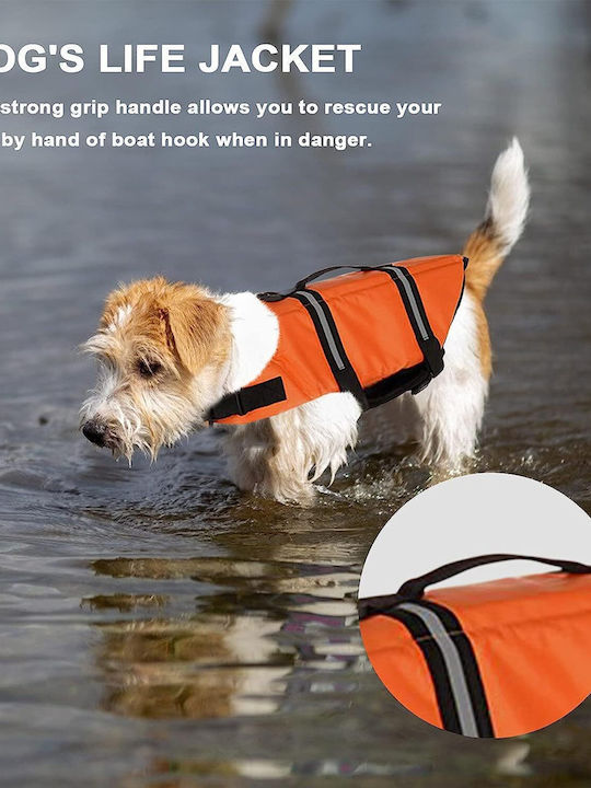 Animal Dog Life Jacket Waterproof Orange 25cm
