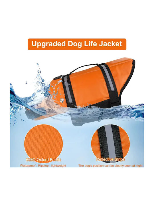 Animal Dog Life Jacket Waterproof Orange 40cm