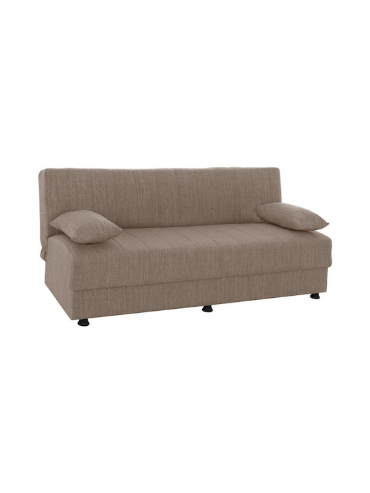 Andri Dreisitzer Sofa Bett mit Stauraum Beige 1...
