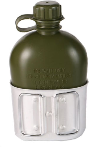 Military Canteen Flask 920007 Brown