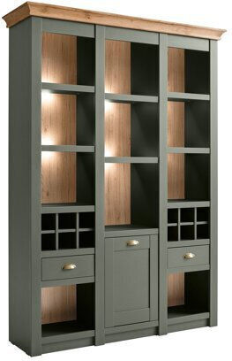 Βιβλιοθήκη Lirvela 108 Πράσινο, Δρυς Wotan 147x45x207εκ. 535984IMV Βιβλιοθήκη Lirvela 108 Πράσινο, Δρυς Wotan 147x45x207εκ. 535984IMV