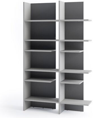 Βιβλιοθήκη με LED Fresno 153 119x32x196εκ.