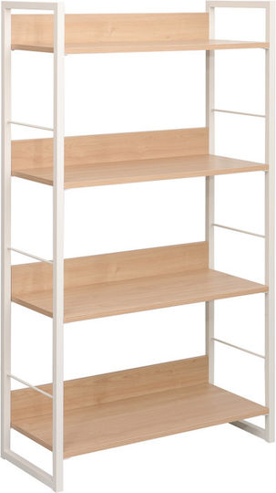 Bibliothek Dorfie Natural, White 70x30x124.5cm