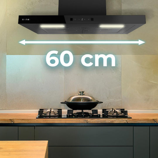 Cecotec Bolero Flux TT Hotă Tip Coș de Fum Recirculare 60cm Neagră
