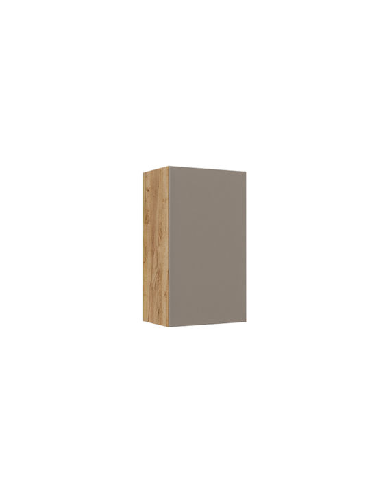 Wall Shelf Callisto Gold Oak-Grez 40x30x70cm