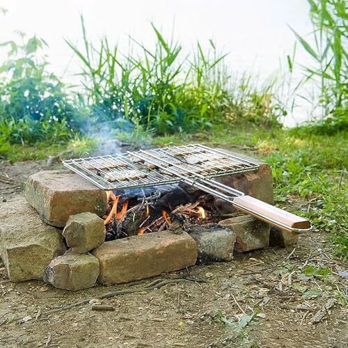 Campingaz Double Grill Wooden Handle Grey 35*25cm
