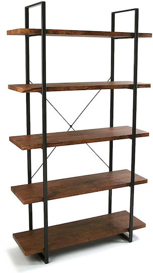 Bibliotecă Lemn Închis La Culoare Negru 100x33x179cm Bibliotecă Lemn Închis La Culoare Negru 100x33x179cm
