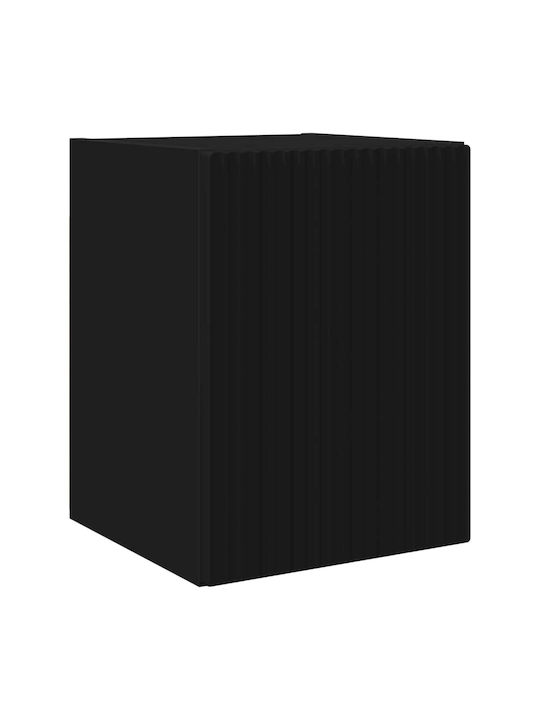 Wall Living Room Cabinet Made of Particle Board Black 30x31x40cm