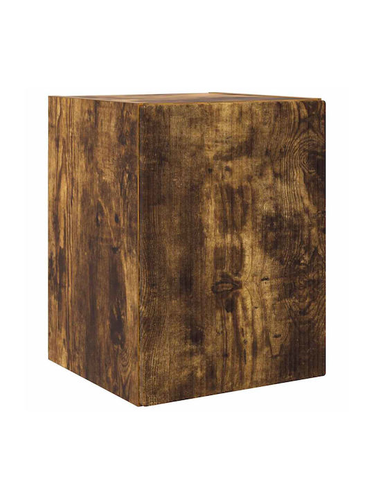 Wand Wohnzimmer Vitrine aus Spanplatte Rauch Eiche 30x31x40cm