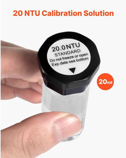 Vevor Turbidity Calibration Solution Set 20 100 400 800 NTU 20 ml Each 4 Pieces Standard Turbidity Solution Turbidimeter TN2000 Protective Shockproof Sealed Bottle Design