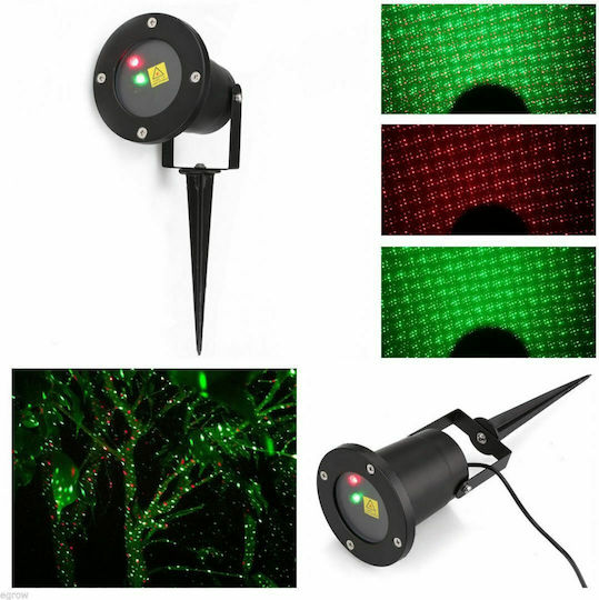 Proiector De Crăciun Laser Cu Iluminare Roșie / Verde Electric Star Cu Telecomandă