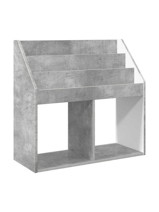Wooden Floor Bookcase Gray 72.5x29.5x69cm