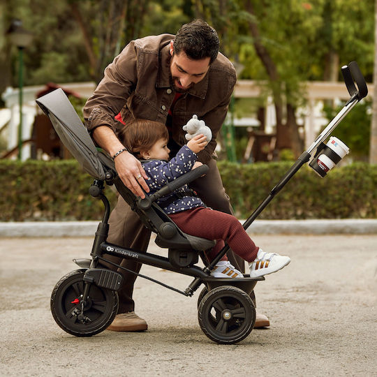 Kinderkraft Aston 2 Plus Triciclete Pentru Copii Cu Mâner Pentru Părinți Roz