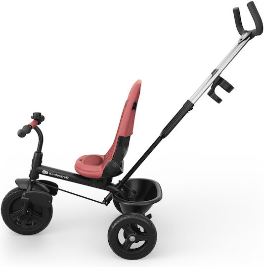 Kinderkraft Aston 2 Plus Triciclete Pentru Copii Cu Mâner Pentru Părinți Roz