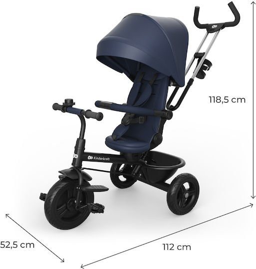 Kinderkraft Aston 2 Plus Μετατρεπόμενο με Χειρολαβή Γονέα Μπλε
